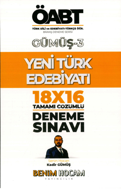 YENİ TÜRK EDEBİYATI 18X16 ÇÖZÜMLÜ DENEME GÜMÜŞ-3 Fotokopinci -