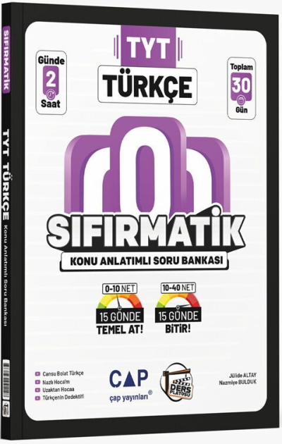 TYT Türkçe Sıfırmatik Konu Anlatımlı Soru Bankası Ders Platosu Fotokopinci -