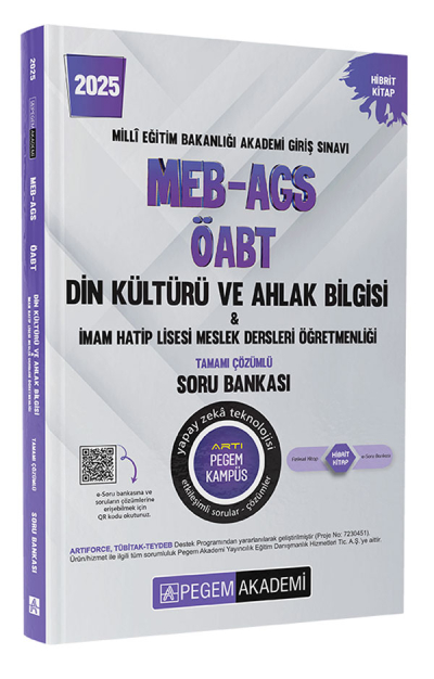 2025 MEB-AGS-ÖABT Din Kültürü ve Ahlak Bilgisi-İmam Hatip Lisesi Mes. Lisesi Tam. Çöz. Soru Bankası Pegem Yayınları