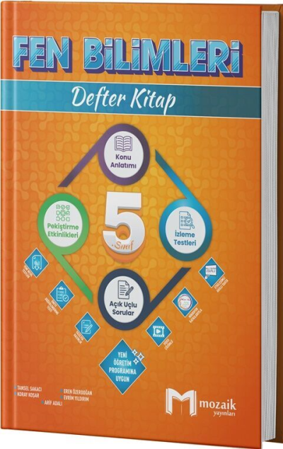 5. Sınıf Fen Bilimleri Defter Kitap Mozaik Yayınları Fotokopinci -