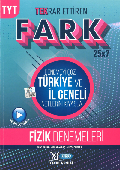 TYT Fizik Fark 25 x 7 Tekrar Ettiren Denemeleri Fotokopinci -