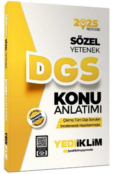 2025 DGS Sözel Yetenek Konu Anlatımı Yediiklim Yayınları Fotokopinci -