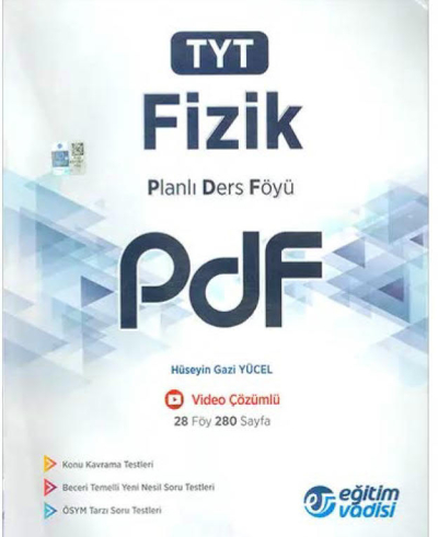 TYT Fizik Planlı Ders Föyü PDF Eğitim Vadisi Yayınları Fotokopinci -