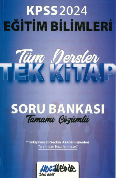 EĞİTİM BİLİMLERİ TÜM DERSLER TEK KİTAP TAMAMI ÇÖZÜMLÜ SORU BANKASI Fotokopinci -