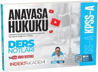 KPSS A Grubu Anayasa Hukuku Video Ders Notları Erdal Fanid İndeks Akademi Yayıncılık Fotokopinci -