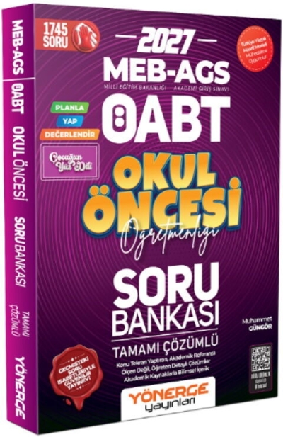 ÖABT Okul Öncesi Öğretmenliği Planla-Yap-Değerlendir Soru Bankası Çözümlü Muhammet Güngör Yönerge Yayınları Fotokopinci -