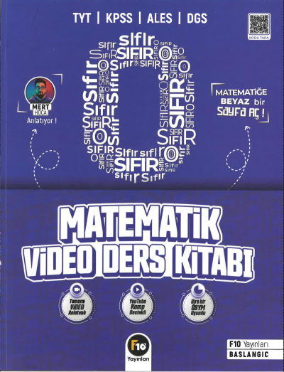 TYT KPSS ALES DGS Sıfırdan Matematik Video Ders Kitabı F10 Yayınları Fotokopinci -