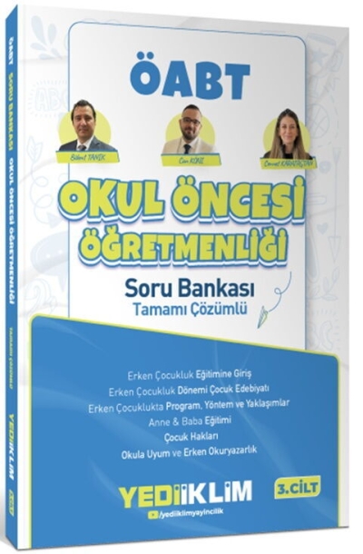 MEB AGS ÖABT Okul Öncesi Öğretmenliği Tamamı Çözümlü Soru Bankası Cilt 3 Yediiklim Yayınları Fotokopinci -