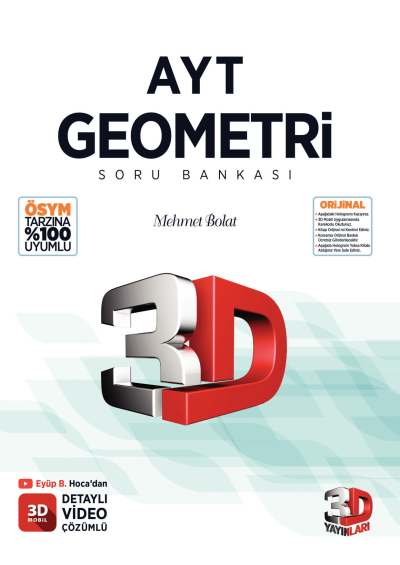 3D AYT Geometri Soru Bankası Fotokopinci -