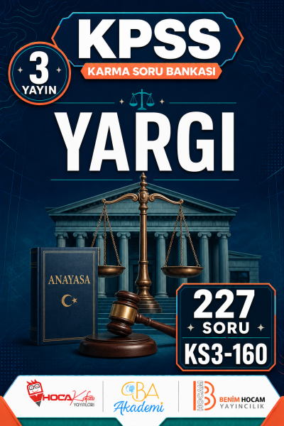 Yargı 3 Yayın 227 Soru (Benim Hocam - CBA - Hoca Kafası Yayınları) Fotokopinci -