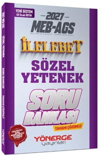 MEB-AGS Sözel Yetenek İlelebet Soru Bankası Çözümlü Yönerge Yayınları Fotokopinci -