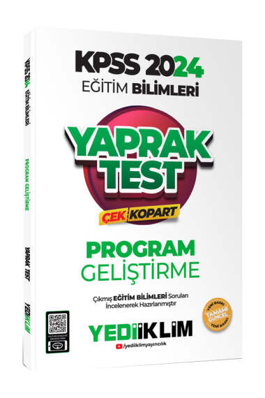 2024 KPSS Eğitim Bilimleri Program Geliştirme Çek Kopart Yaprak Test Fotokopinci -