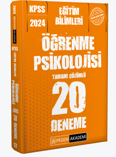ÖĞRENME PSİKOLOJİSİ 20 DENEME TAMAMI ÇÖZÜMLÜ Fotokopinci -
