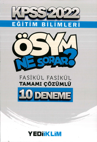 ÖSYM NE SORAR EĞİTİM BİLİMLERİ 10LU DENEME TAMAMI ÇÖZÜMLÜ