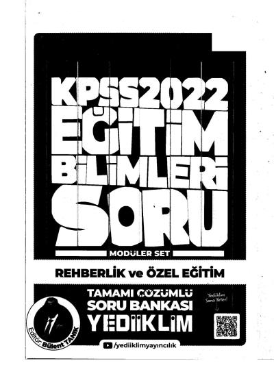 2022 KPSS Rehberlik ve Özel Eğitim Soru Bankası Modüler Set