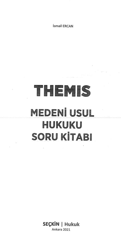 THEMIS MEDENİ USUL HUKUK SORU KİTABI Fotokopinci -