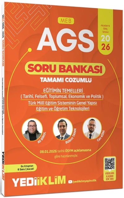 2026 MEB AGS Eğitimin Temelleri ve Temel Kavramlar Türk Milli Eğitim Sisteminin Tamamı Çözümlü Soru Bankası Yediiklim Yayınları Fotokopinci -