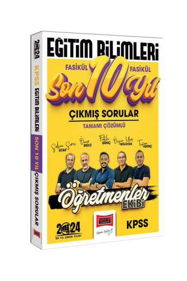 2024 KPSS Eğitim Bilimleri Öğretmenler Ekibi Tamamı Çözümlü Fasikül Fasikül Çıkmış Sorular Son 10 Yıl Fotokopinci -