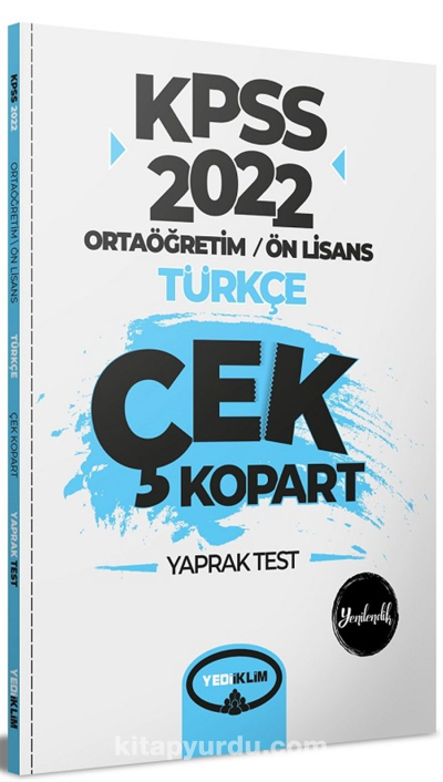 KPSS Ortaöğretim Ön Lisans Genel Yetenek Türkçe Çek Kopart Yaprak Test