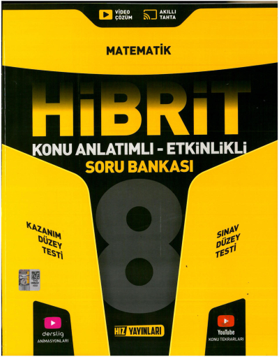 8. Sınıf Matematik HİBRİT Konu Anlatımlı Etkinlikli Soru Bankası Hız Yayınları Fotokopinci -
