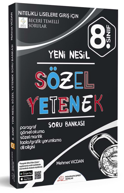 8. Sınıf Sözel Yetenek Yeni Nesil Soru Bankası Paragrafın Şifresi Yayınları Fotokopinci -