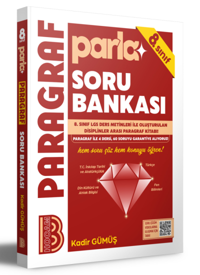 2027 8. Sınıf Parla Paragraf Soru Bankası Benim Hocam Yayınları Fotokopinci -