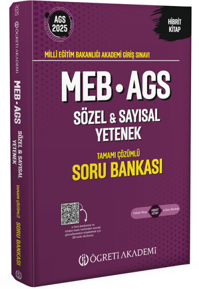 2025 MEB AGS Sözel Sayısal Yetenek Tamamı Çözümlü Soru Bankası Öğreti Akademi Fotokopinci -