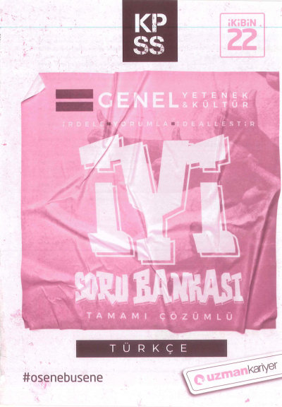GY GK TÜRKÇE İYİ ÇÖZÜMLÜ SORU BANKASI Fotokopinci -