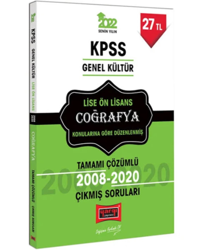 KPSS Genel Kültür Lise Ön Lisans Coğrafya Tamamı Çözümlü Çıkmış Sorular Fotokopinci -