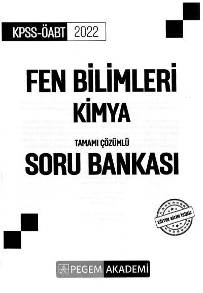 FEN BİLİMLERİ KİMYA TAMAMI ÇÖZÜMLÜ SORU BANKASI Fotokopinci -