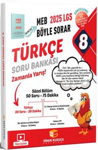 8. Sınıf LGS Türkçe Soru Bankası Sinan Kuzucu Fotokopinci -