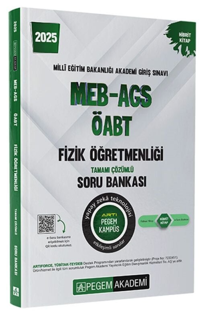 2025 MEB-AGS-ÖABT Fizik Öğretmenliği Tamamı Çözümlü Soru Bankası Pegem Akademi Yayıncılık Fotokopinci -