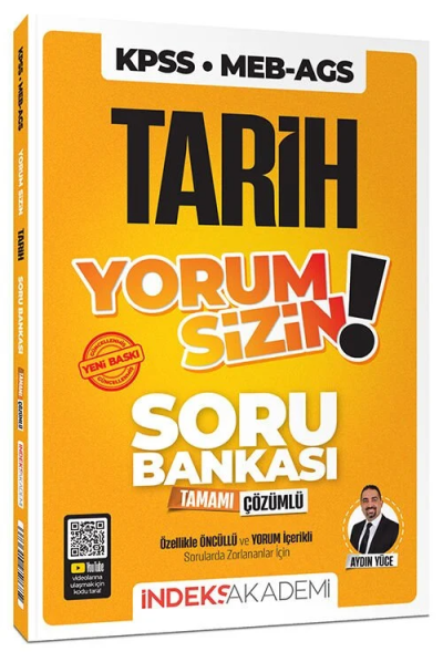 2026 KPSS MEB-AGS Tarih Yorum Sizin Soru Bankası Çözümlü İndeks Akademi Yayıncılık