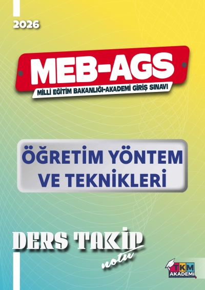 2026 MEB-AGS Öğretim Yöntem ve Teknikleri Ders Takip Notu TKM Akademi Fotokopinci -