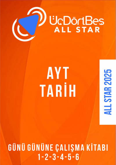 ALL STAR AYT TARİH Günü Gününe Çalışma Kitabı (1-2-3-4-5-6 Hepsi Bir Arada) Fotokopinci -