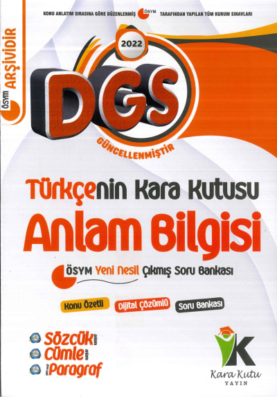 TÜRKÇE'NİN KARA KUTUSU ANLAM BİLGİSİ Fotokopinci -