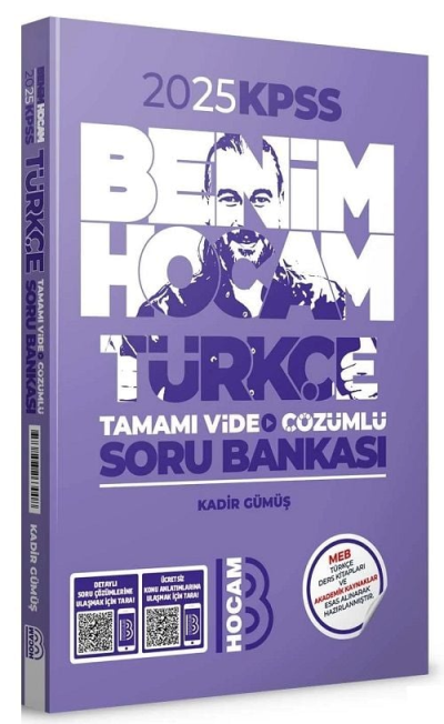 Benim Hocam Yayınları 2025 KPSS Türkçe Tamamı Video Çözümlü Soru Bankası Fotokopinci -