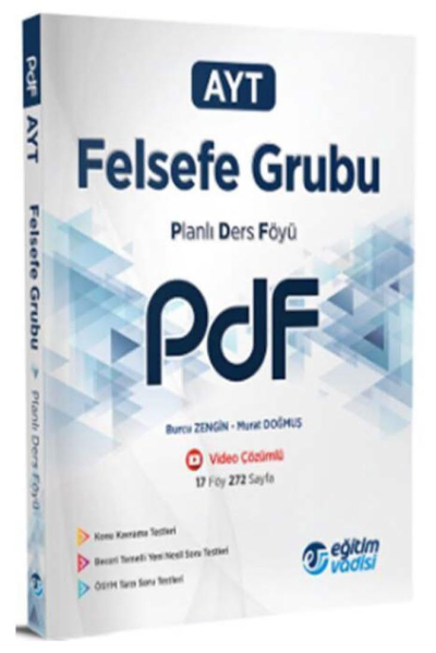 AYT Felsefe Grubu Planlı Ders Föyü Video Anlatım Destekli Eğitim Vadisi Yayınları Fotokopinci -