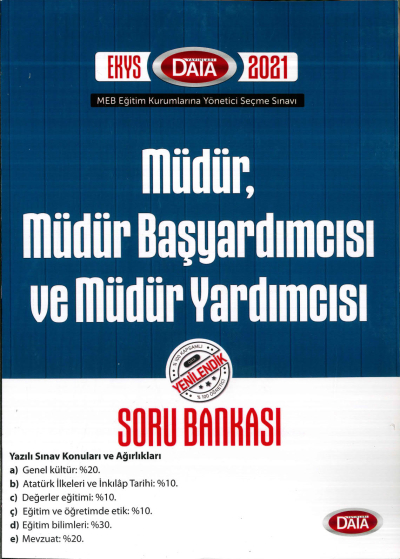 MÜDÜR, MÜDÜR BAŞYARDIMCISI VE MÜDÜR YARDIMCISI SORU BANKASI Fotokopinci -