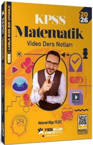 2026 KPSS Matematik Atölye Video Ders Notları Mehmet Bilge Yıldız Yediiklim Yayınları Fotokopinci -