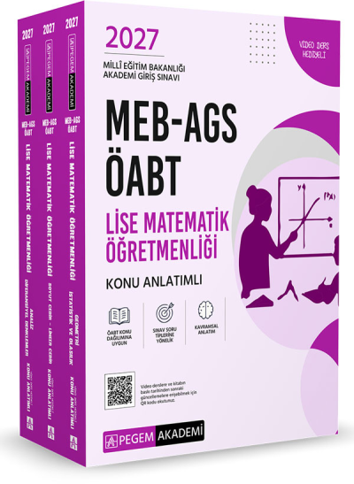 2027 MEB AGS ÖABT Lise Matematik Öğretmenliği Konu Anlatımlı 3 Kitap Set Pegem Yayınları Fotokopinci -