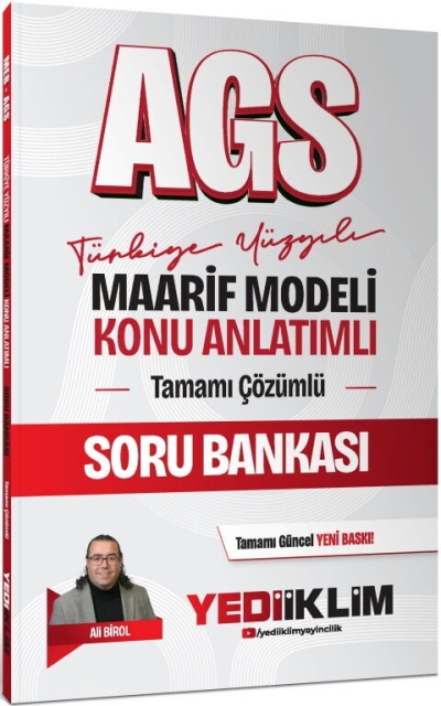 MEB AGS Türkiye Yüzyılı Maarif Modeli Konu Anlatımlı Tamamı Çözümlü Soru Bankası Yediiklim Yayınları Fotokopinci -