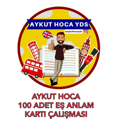 AYKUT HOCA 100 ADET EŞ ANLAM KARTI ÇALIŞMASI Fotokopinci -