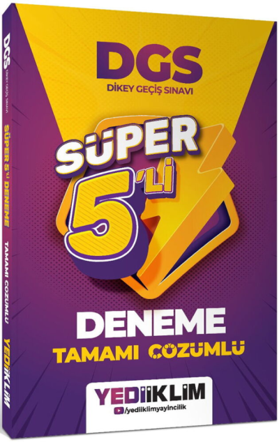 2027 DGS Tamamı Çözümlü Süper 5 li Deneme Yediiklim Yayınları Fotokopinci -
