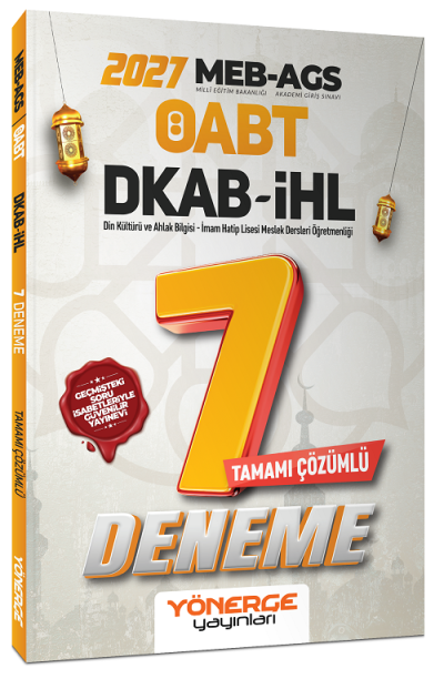 2027 ÖABT MEB-AGS DKAB Din Kültürü ve Ahlak Bilgisi Öğretmenliği 7 Deneme Çözümlü Yönerge Yayınları Fotokopinci -