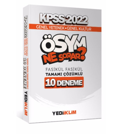 2022 KPSS GY-GK Ösym Ne Sorar Tamamı Çözümlü 10 Fasikül Deneme
