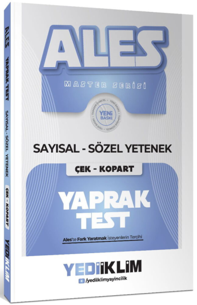 2027 ALES Master Seris Sayısal Sözel Yetenek Çek Kopart Yaprak Test Yediiklim Yayınları Fotokopinci -