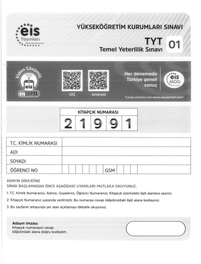 TYT 5'Lİ DENEME SINAVI Fotokopinci -