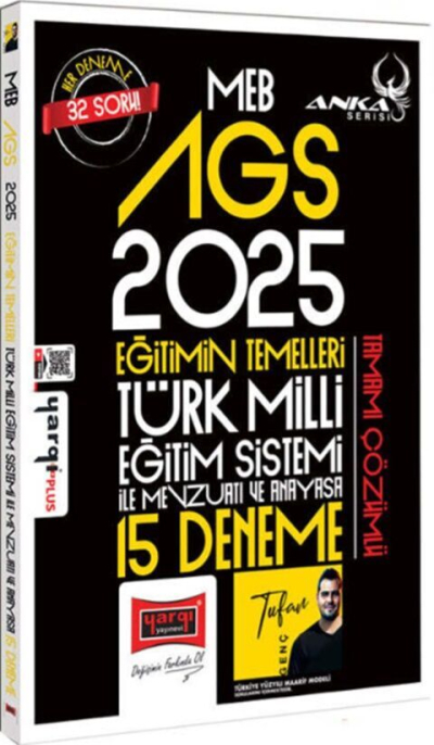 2025 MEB-AGS Eğitimin Temelleri, Türk Milli Eğitim Sistemi İle Mevzuatı ve Anayasa 15 Deneme Çözümlü Anka Serisi Yargı Yayınları Fotokopinci -