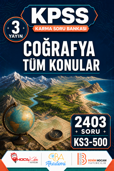 COĞRAFYA TÜM KONULAR 3 Yayın 2403 Soru (Benim Hocam - CBA - Hoca Kafası Yayınları) Fotokopinci -